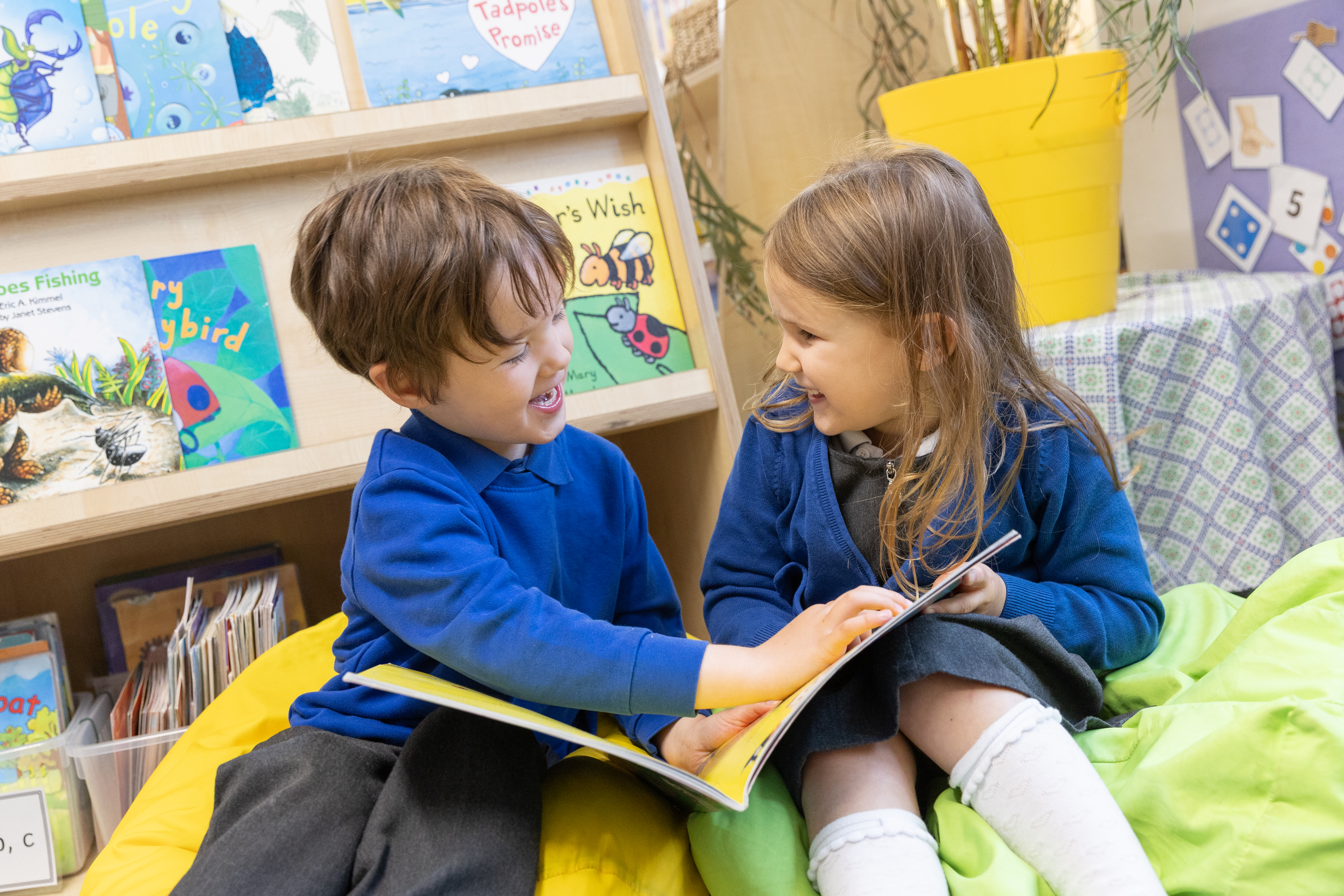 Orchard younger children reading